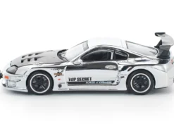 Toyota Supra "Top Secret" GT300 RHD (Right Hand Drive) Silver Chrome 1/64 Diecast Model Car by Pop Race