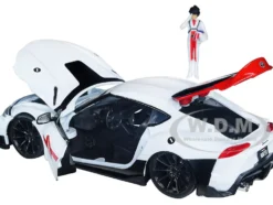2020 Toyota Supra White Rick Hunter Diecast Figurine Robotech Hollywood Rides Series 1/24 Diecast Model Car Jada 33685