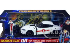 2020 Toyota Supra White Rick Hunter Diecast Figurine Robotech Hollywood Rides Series 1/24 Diecast Model Car Jada 33685