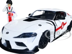 2020 Toyota Supra White Rick Hunter Diecast Figurine Robotech Hollywood Rides Series 1/24 Diecast Model Car Jada 33685