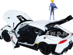2020 Toyota Supra White Roy Focker Diecast Figurine Robotech Hollywood Rides Series 1/24 Diecast Model Car Jada 33682