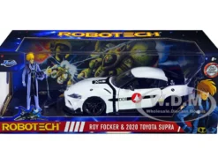 2020 Toyota Supra White Roy Focker Diecast Figurine Robotech Hollywood Rides Series 1/24 Diecast Model Car Jada 33682