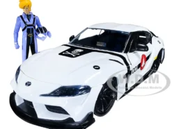 2020 Toyota Supra White Roy Focker Diecast Figurine Robotech Hollywood Rides Series 1/24 Diecast Model Car Jada 33682
