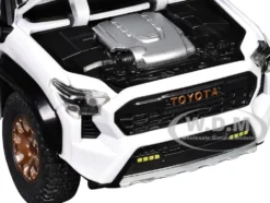 2024 Toyota Tacoma Trailhunter Edition Pickup Truck White Metallic 1/24 Diecast Model Car