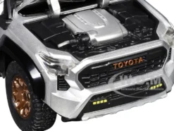 2024 Toyota Tacoma Trailhunter Edition Pickup Truck Silver Metallic 1/24 Diecast Model Car