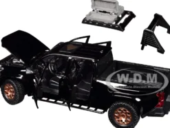 2024 Toyota Tacoma Trailhunter Edition Pickup Truck Black 1/24 Diecast Model Car