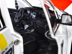 2024 Toyota Tacoma TRD Off Road Edition Pickup Truck White and Red with TRD Stripes with Sunroof and Wheel Rack Limited Edition to 2400 pieces Worldwide 1/24 Diecast Model Car