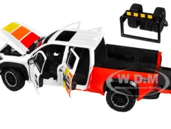 2024 Toyota Tacoma TRD Off Road Edition Pickup Truck White and Red with TRD Stripes with Sunroof and Wheel Rack Limited Edition to 2400 pieces Worldwide 1/24 Diecast Model Car