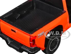 2024 Toyota Tacoma TRD Off-Road Edition Pickup Truck Octane Orange with Bed Camper 1/24 Diecast Model Car