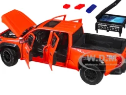 2024 Toyota Tacoma TRD Off-Road Edition Pickup Truck Octane Orange with Bed Camper 1/24 Diecast Model Car
