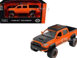 2023 Toyota Tacoma TRD Pro Pickup Truck "Harley Davidson" Orange and Black with Roof Rack "H-D Custom" Series 1/24 Diecast Model Car by Maisto