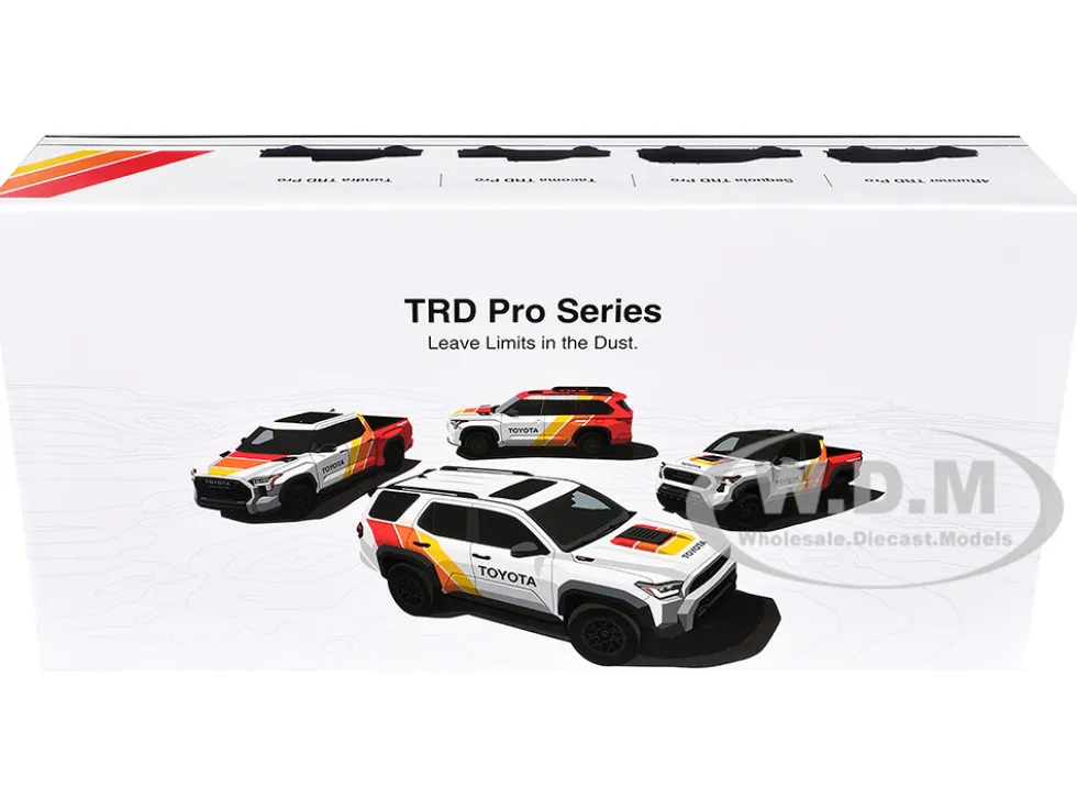 Toyota TRD PRO 4 Car Set Limited Edition to 500 pieces Worldwide 1/64 Diecast Model Cars by GCD