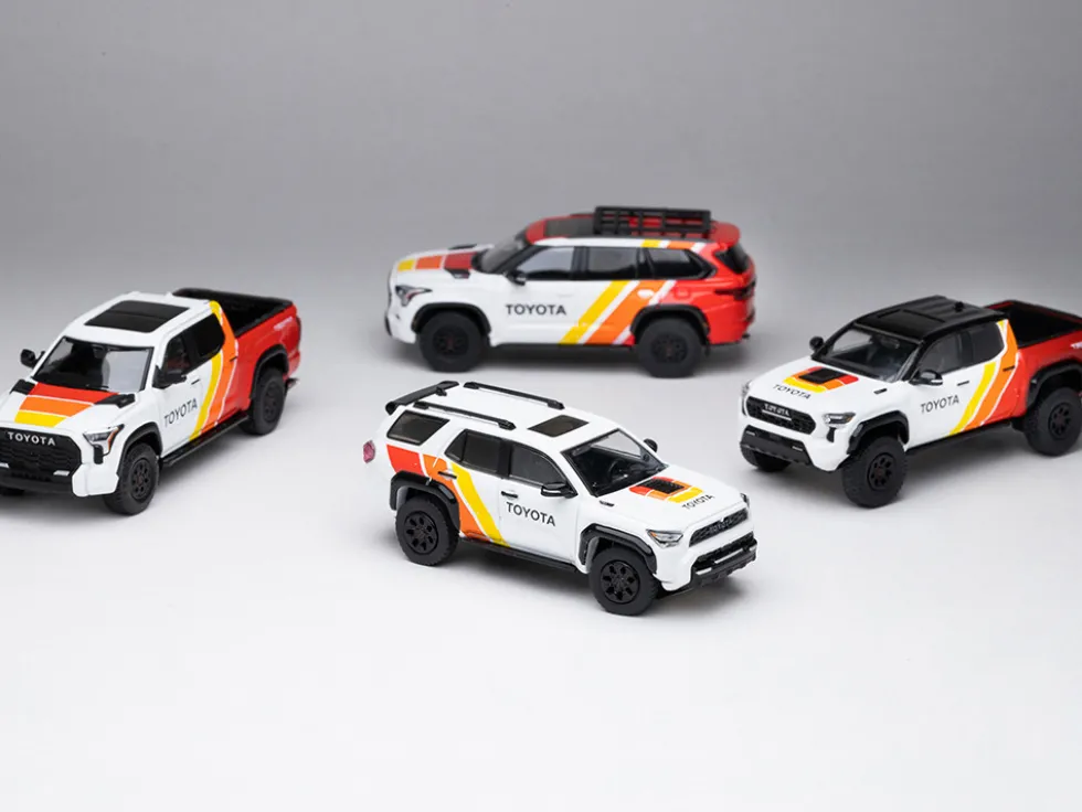 Toyota TRD PRO 4 Car Set Limited Edition to 500 pieces Worldwide 1/64 Diecast Model Cars by GCD