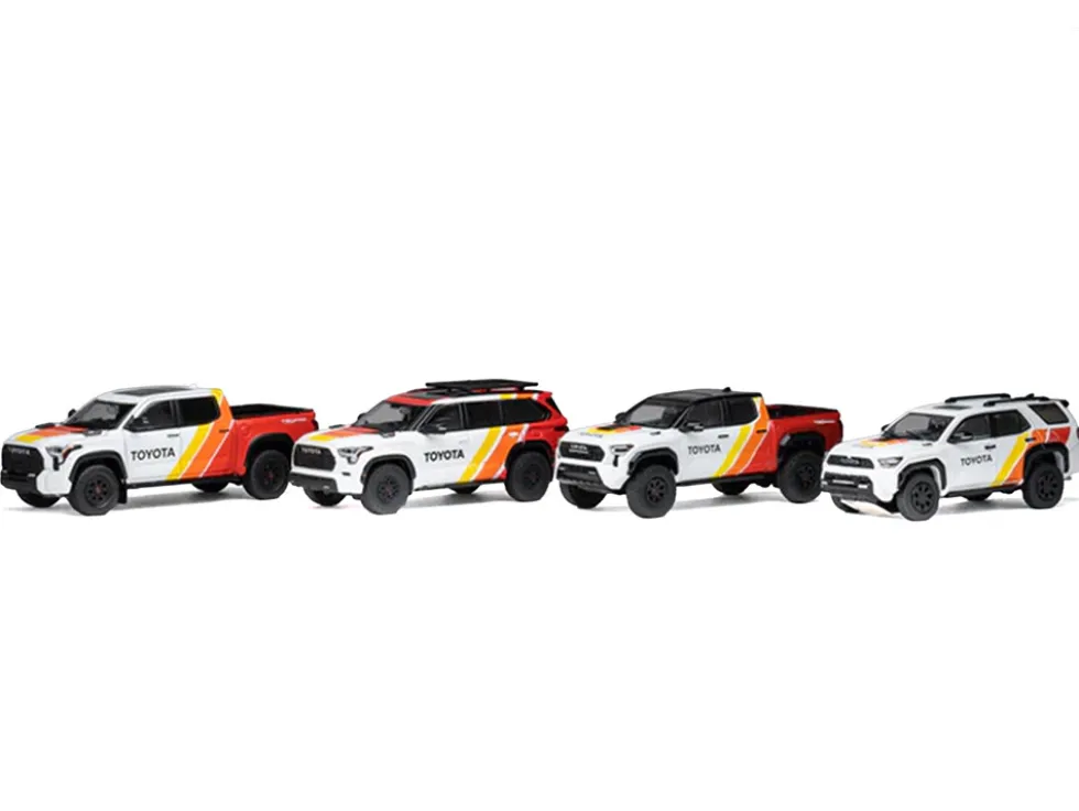 Toyota TRD PRO 4 Car Set Limited Edition to 500 pieces Worldwide 1/64 Diecast Model Cars by GCD