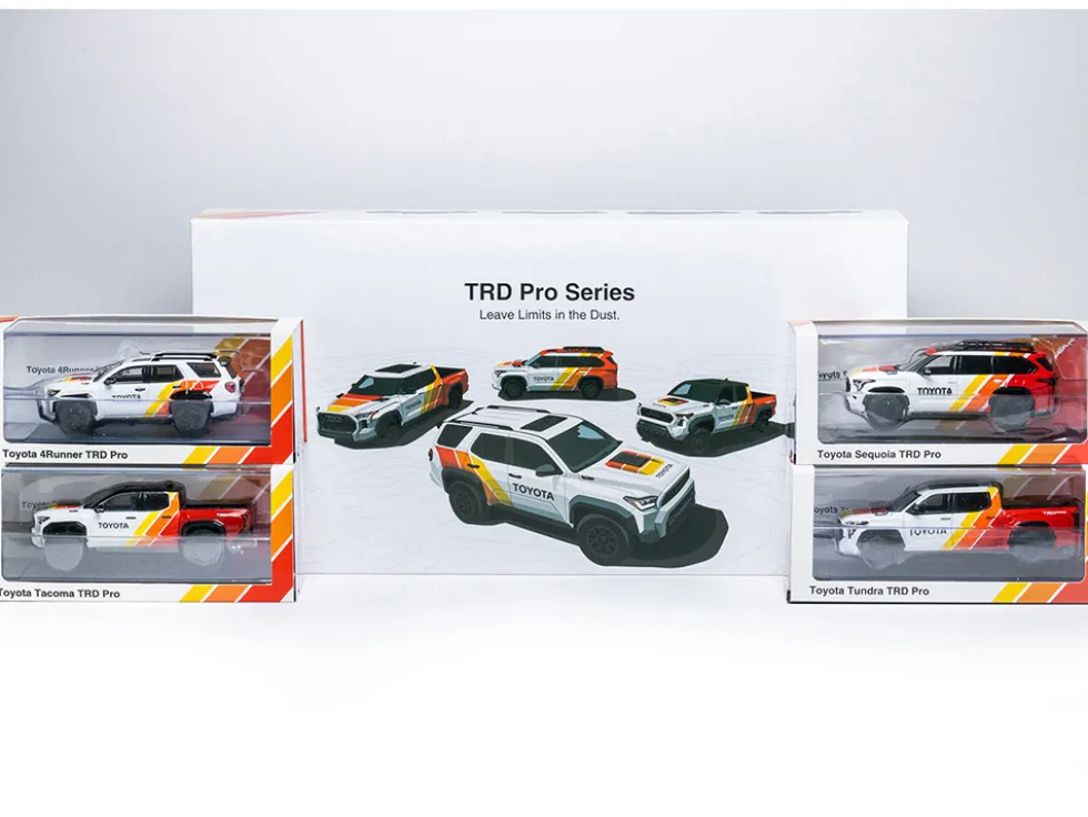 Toyota TRD PRO 4 Car Set Limited Edition to 500 pieces Worldwide 1/64 Diecast Model Cars by GCD