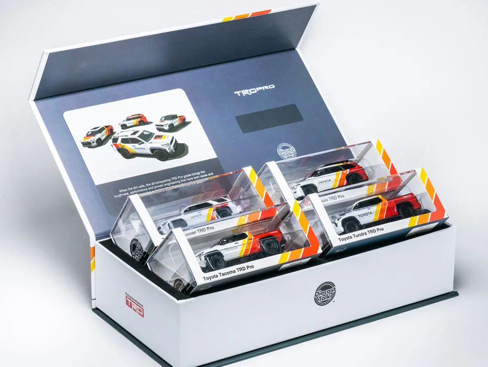 Toyota TRD PRO 4 Car Set Limited Edition to 500 pieces Worldwide 1/64 Diecast Model Cars by GCD
