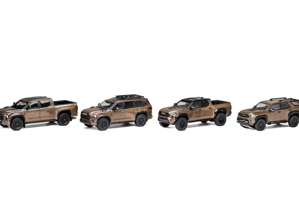 Toyota TRD PRO Mudbath 4 Car Set Limited Edition to 200 pieces Worldwide 1/64 Diecast Model Cars by GCD