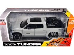 2023 Toyota Tundra TRD 4x4 Pickup Truck Cement Gray with Sunroof and Wheel Rack 1/24 Diecast Model Car