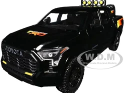2023 Toyota Tundra TRD 4x4 Pickup Truck Black with TRD Stripes with Sunroof and Wheel Rack Limited Edition to 2400 pieces Worldwide 1/24 Diecast Model Car