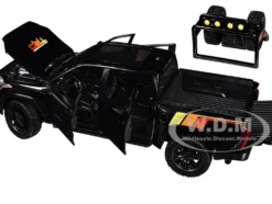 2023 Toyota Tundra TRD 4x4 Pickup Truck Black with TRD Stripes with Sunroof and Wheel Rack Limited Edition to 2400 pieces Worldwide 1/24 Diecast Model Car