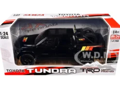 2023 Toyota Tundra TRD 4x4 Pickup Truck Black with TRD Stripes with Sunroof and Wheel Rack Limited Edition to 2400 pieces Worldwide 1/24 Diecast Model Car