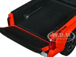 2023 Toyota Tundra TRD 4x4 Pickup Truck Solar Octane Orange with Sunroof and Wheel Rack 1/24 Diecast Model Car H08555R-SO