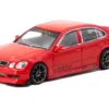 Toyota Vertex Aristo JZS161 RHD (Right Hand Drive) Red with Tarmac Cards "Global64" Series 1/64 Diecast Model by Tarmac Works