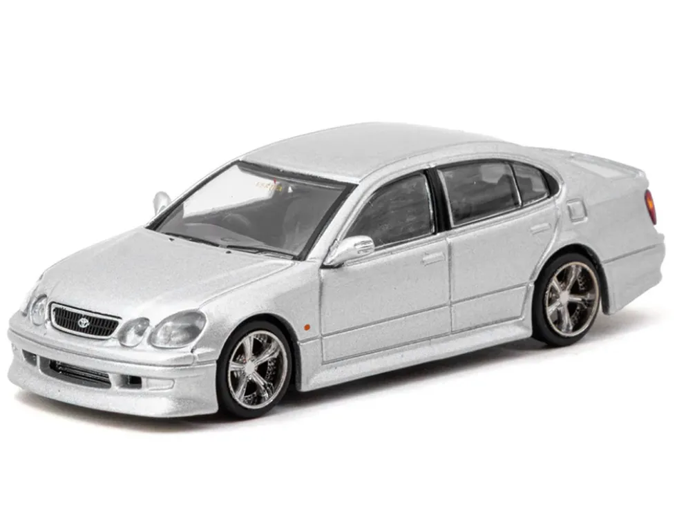 Toyota Vertex Aristo JZS161 RHD (Right Hand Drive) Silver Metallic "Global64" Series 1/64 Diecast Model by Tarmac Works