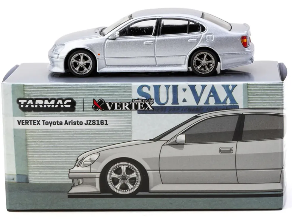 Toyota Vertex Aristo JZS161 RHD (Right Hand Drive) Silver Metallic "Global64" Series 1/64 Diecast Model by Tarmac Works