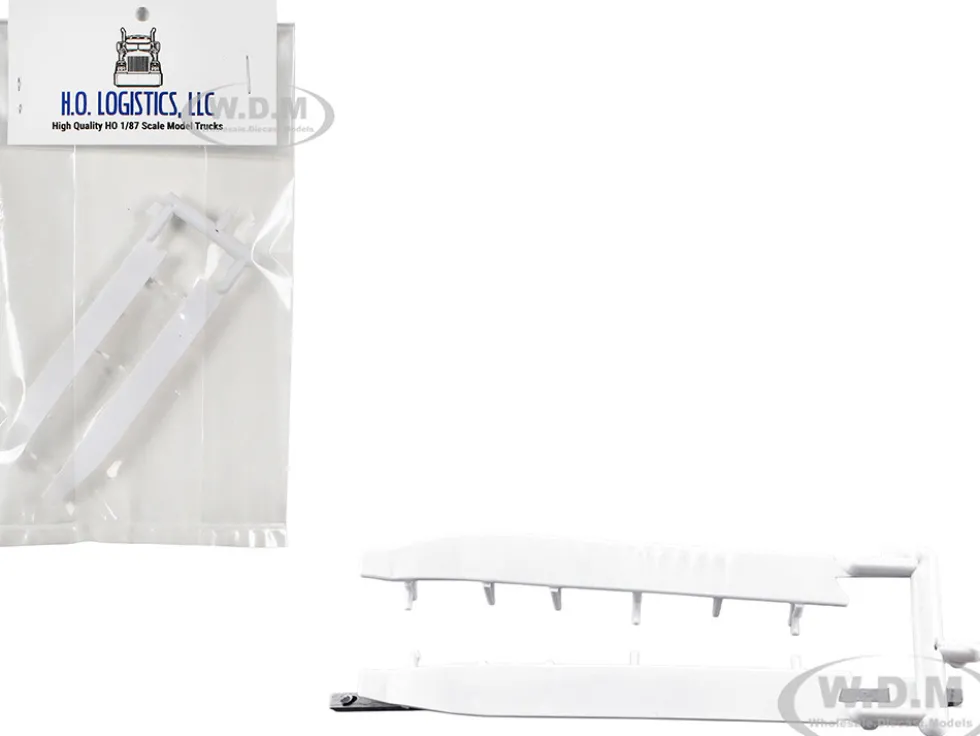 Trailer Wind Skirts for 53' Dry Vans White 1/87 (HO) Plastic Model Car by HO Logistics