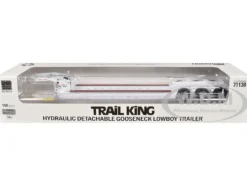 Trail King TK120 Hydraulic Detachable Gooseneck Lowboy Trailer White (Regular Version) "Transport Series" 1/50 Diecast Model by Diecast Masters