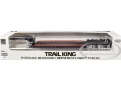 Trail King TK120 Hydraulic Detachable Gooseneck Lowboy Trailer Black (Outrigger Version) "Transport Series" 1/50 Diecast Model by Diecast Masters