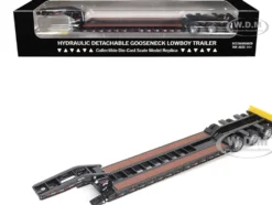 Trail King TK120 Hydraulic Detachable Gooseneck Lowboy Trailer Black (Regular Version) "Transport Series" 1/50 Diecast Model by Diecast Masters