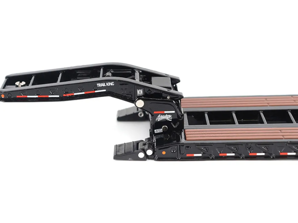 Trail King TK120 Hydraulic Detachable Gooseneck Lowboy Trailer Black (Regular Version) "Transport Series" 1/50 Diecast Model by Diecast Masters