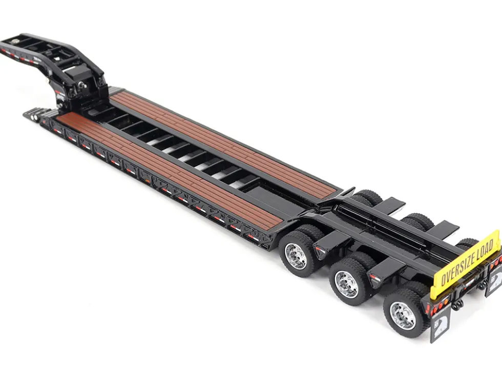 Trail King TK120 Hydraulic Detachable Gooseneck Lowboy Trailer Black (Regular Version) "Transport Series" 1/50 Diecast Model by Diecast Masters