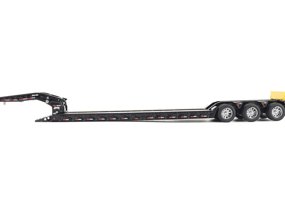 Trail King TK120 Hydraulic Detachable Gooseneck Lowboy Trailer Black (Regular Version) "Transport Series" 1/50 Diecast Model by Diecast Masters