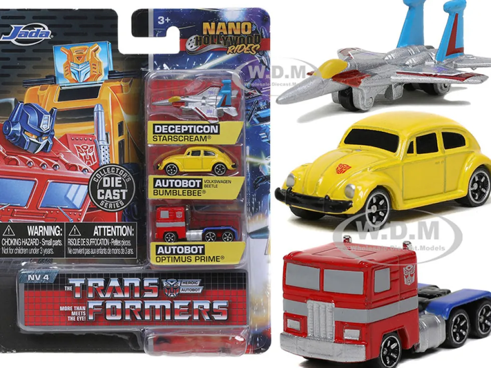 Transformers 3 piece Set Release 2 Nano Hollywood Rides Diecast Models Jada 31761
