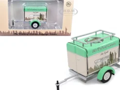 Travel Trailer Beige with Light Green Top The Waldorf Astoria Luggage Service New York Park Avenue 1/24 Diecast Model Car Motor City Classics 88002