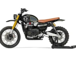 Triumph Scrambler 1200 XE Motorcycle Black (Dirty Version) James Bond 007 "No Time to Die" (2021) Movie Diecast Model Car by Corgi