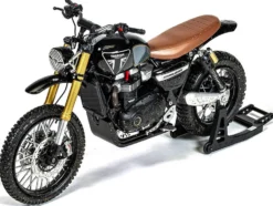 Triumph Scrambler 1200 XE Motorcycle Black (Dirty Version) James Bond 007
