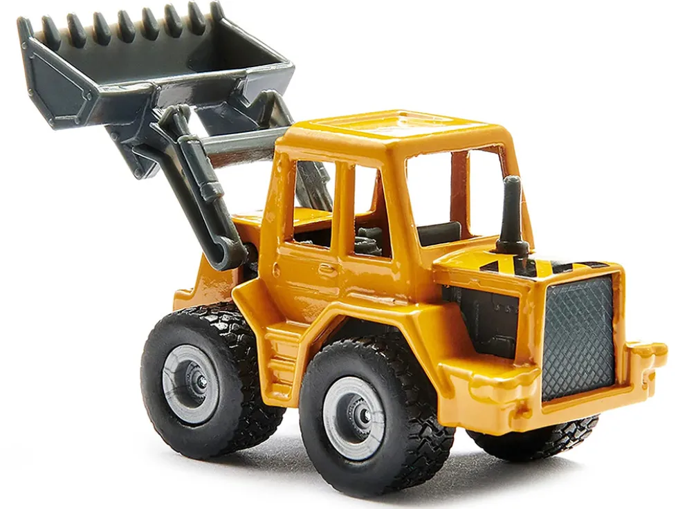 Truck with Low Loader Trailer and Front Loader Yellow Diecast Model Siku 1616