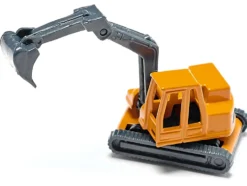 Truck with Low Loader Trailer and Excavator Yellow Diecast Model Siku 1611