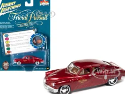 1948 Tucker Torpedo Red Maroon Metallic Tucker The Man and His Dream 1988 Movie Poker Chip Collector Token Game Card Trivial Pursuit Pop Culture Series 3 1/64 Diecast Model Car Johnny Lightning JLPC005-JLSP217