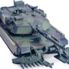 United States M1A1 AIM TUSK (Tank Urban Survival Kit) with Mine Plow (Travel Mode) "United States Marine Corps, 8th Tank Battalion, II MED, Iraq" (2003) Green Camouflage "NEO Dragon Armor" Series 1/72 Plastic Model by Dragon Models