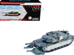 United States M1A1 AIM TUSK (Tank Urban Survival Kit) with Mine Plow (Travel Mode) "United States Marine Corps, 8th Tank Battalion, II MED, Iraq" (2003) Green Camouflage "NEO Dragon Armor" Series 1/72 Plastic Model by Dragon Models