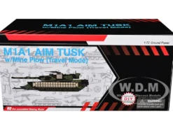 United States M1A1 AIM TUSK (Tank Urban Survival Kit) with Mine Plow (Travel Mode) 