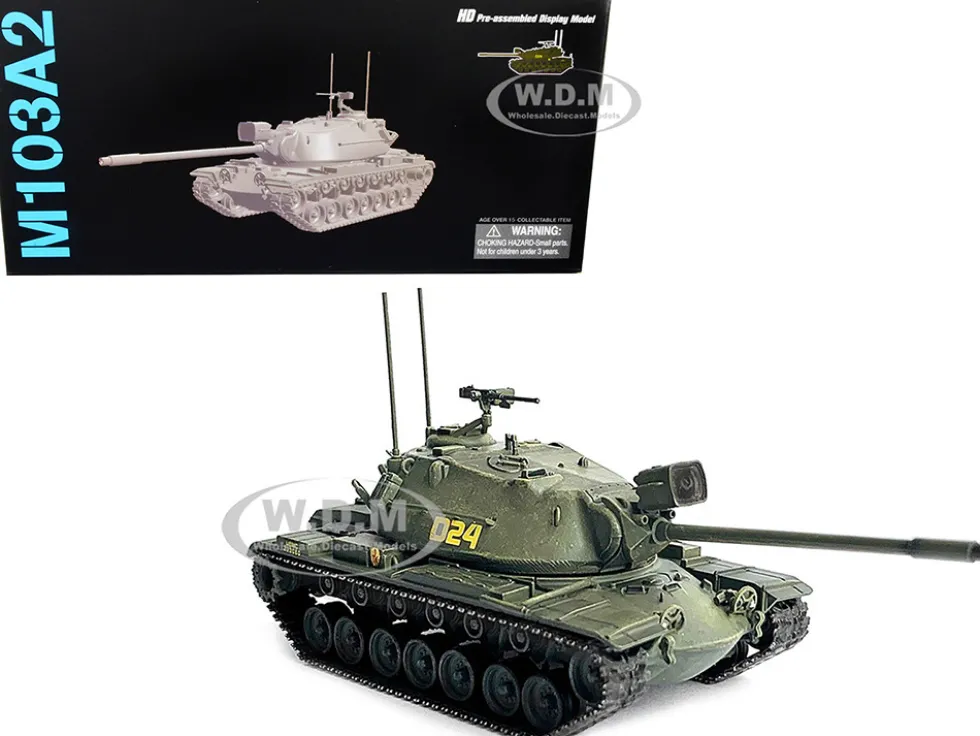 United States M103A2 Heavy Tank D24 Olive Drab NEO Dragon Armor Series 1/72 Plastic Model Dragon Models 63163