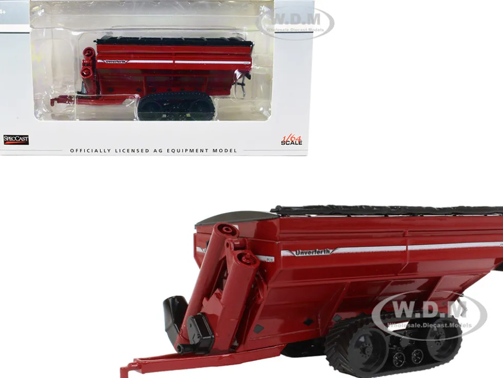 Unverferth 1120 Grain Cart Tracks Red 1/64 Diecast Model SpecCast UBC017
