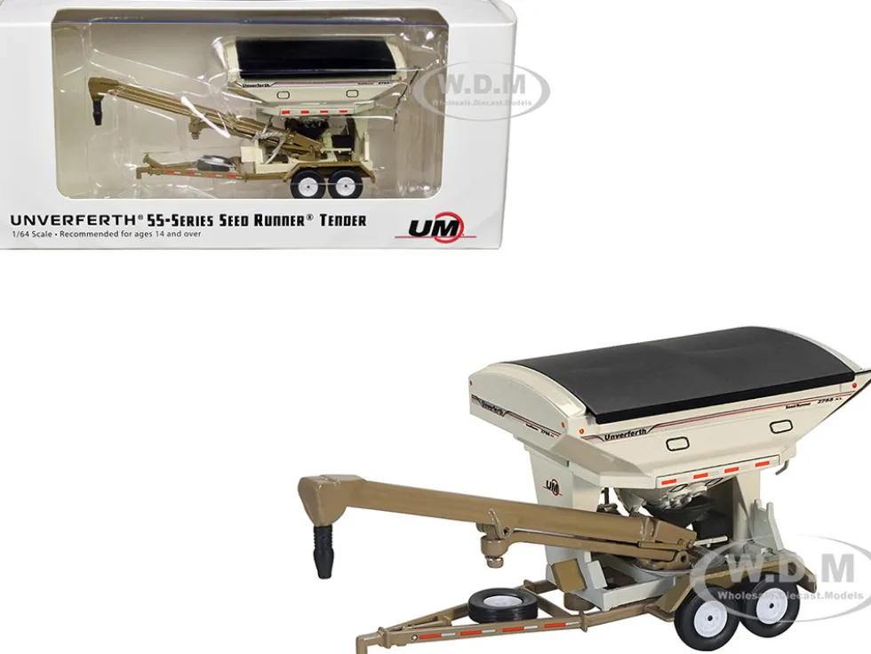 Unverferth 2755XL Seed Tender Beige and Light Brown 1/64 Diecast Model SpecCast UBC055