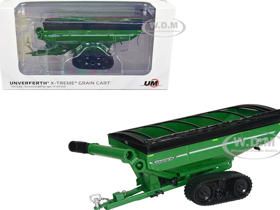 Unverferth X Treme 1319 Grain Cart with Tracks Green 1/64 Diecast Model SpecCast UBC031